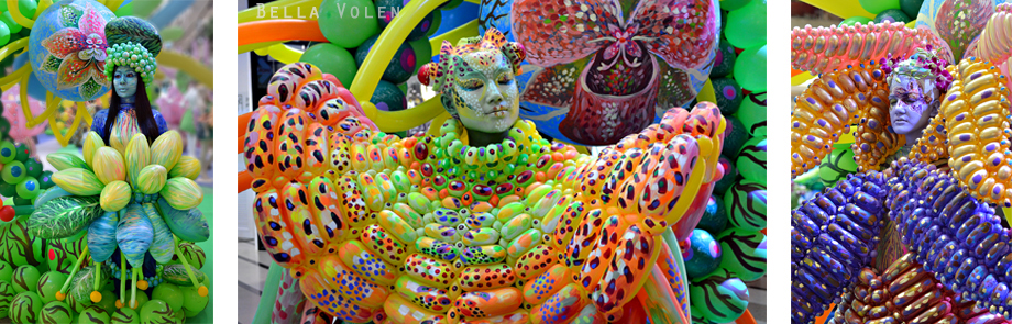 balloon art stage costumes inspired by nature