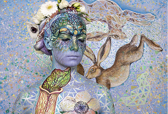 painting 3 hares symbol