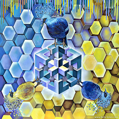 contemporary painting with moebius