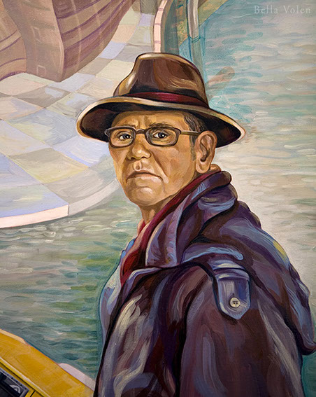 acryl portrait von einem mann