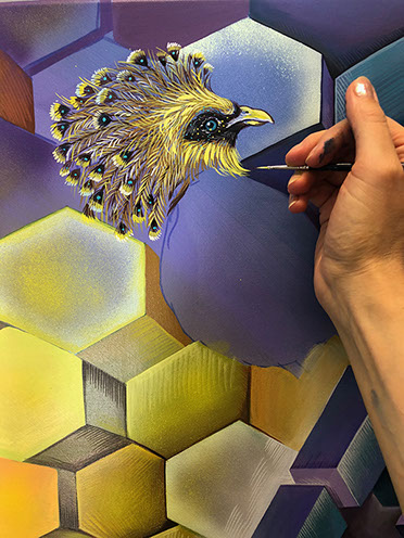 acryl gemälde geometrisch