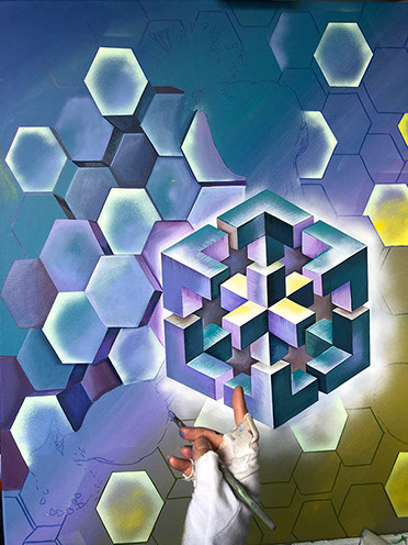 acryl gemälde geometrisch