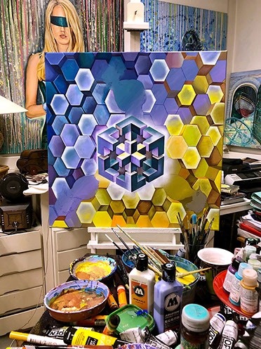 acryl gemälde geometrisch