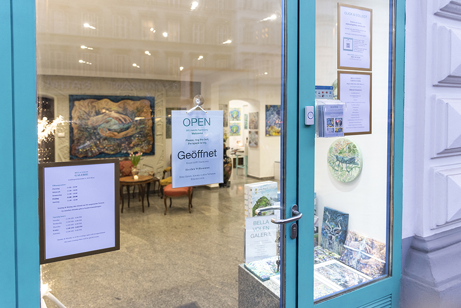 kunst galerie wien, art gallery bella volen downtown vienna