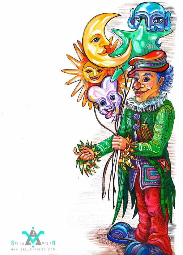 illustration with balloons