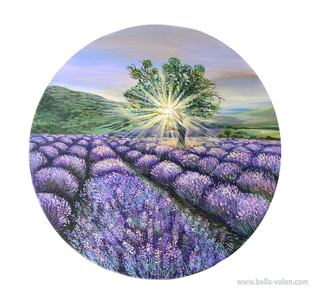 interior kunst bilder, Bulgarien, Lavendel Bild, Lavender painting