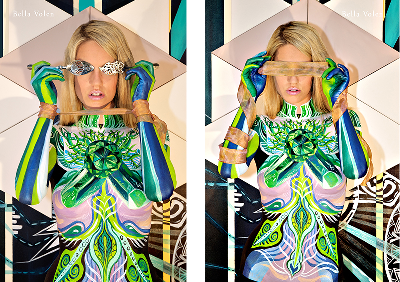 la fee verte absinthe bodypainting art