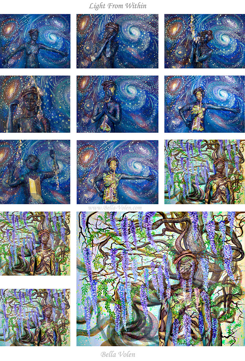 body painting step by step transformation