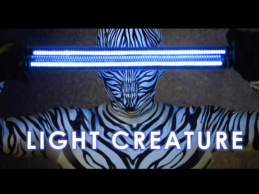 led bodypainting costume preformance