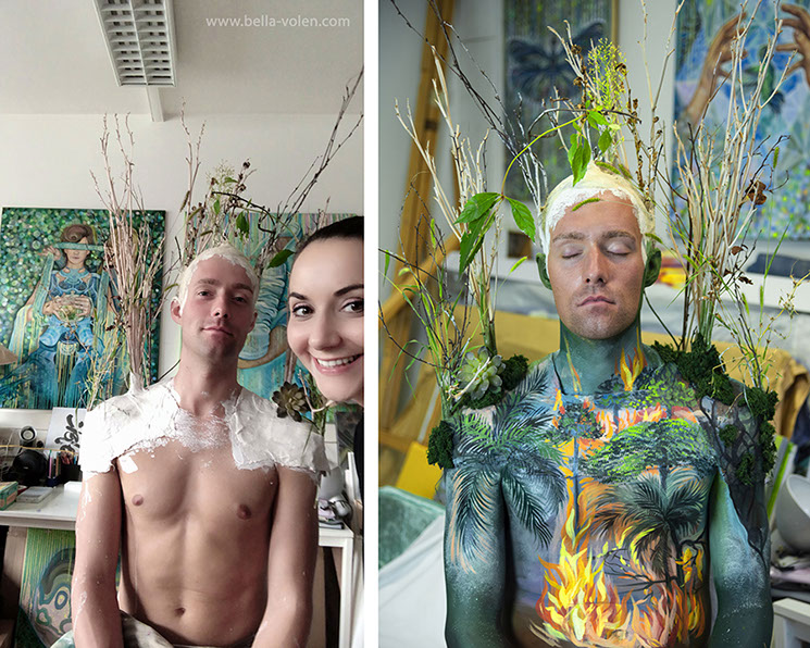 bodypainting making of