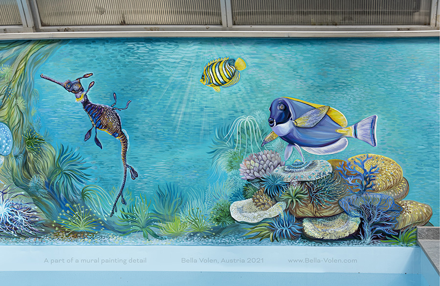 wandmalerei in oesterreich tiere und unterwasser welt