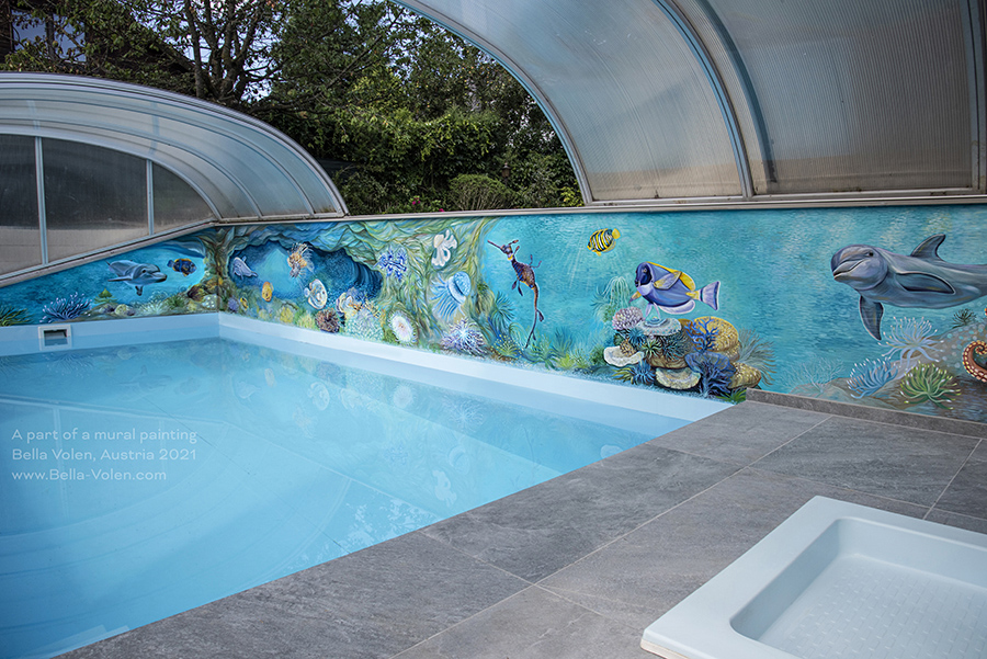 wandmalerei in oesterreich tiere und unterwasser welt